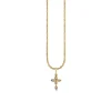 Gold & Diamond Small Marquise Eye Cross Charm