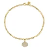 Gold & Diamond Small Marquise Eye Fringe Anklet