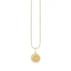 Gold & Diamond Small Marquise Eye Coin Charm