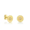 Gold & Diamond Small Marquise Eye Coin Stud