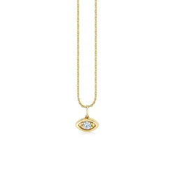 Gold & Diamond Small Marquise Eye Charm