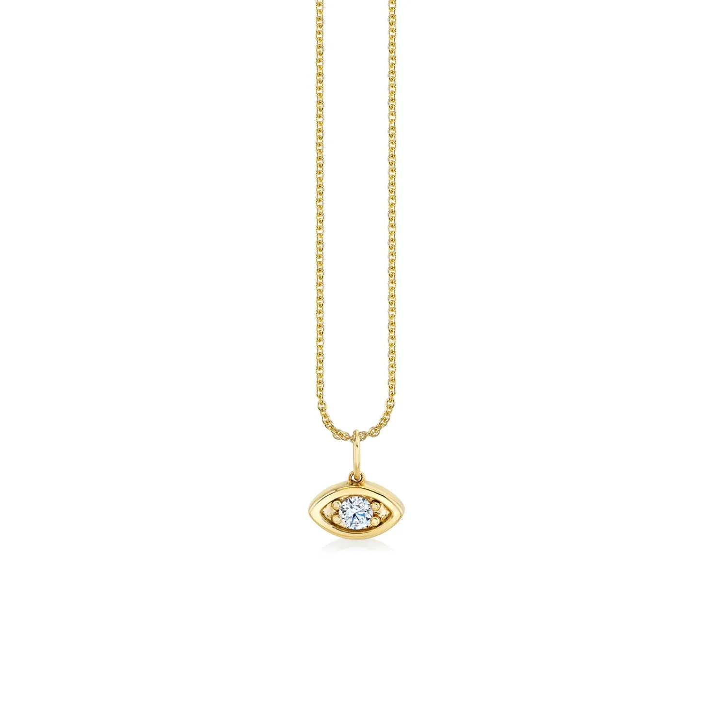 Gold & Diamond Small Marquise Eye Charm