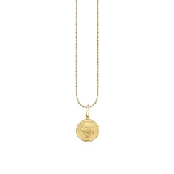 Gold & Diamond Small Marquise Eye Coin Charm