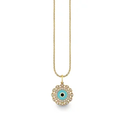 Gold & Diamond Small Marquise Eye Charm