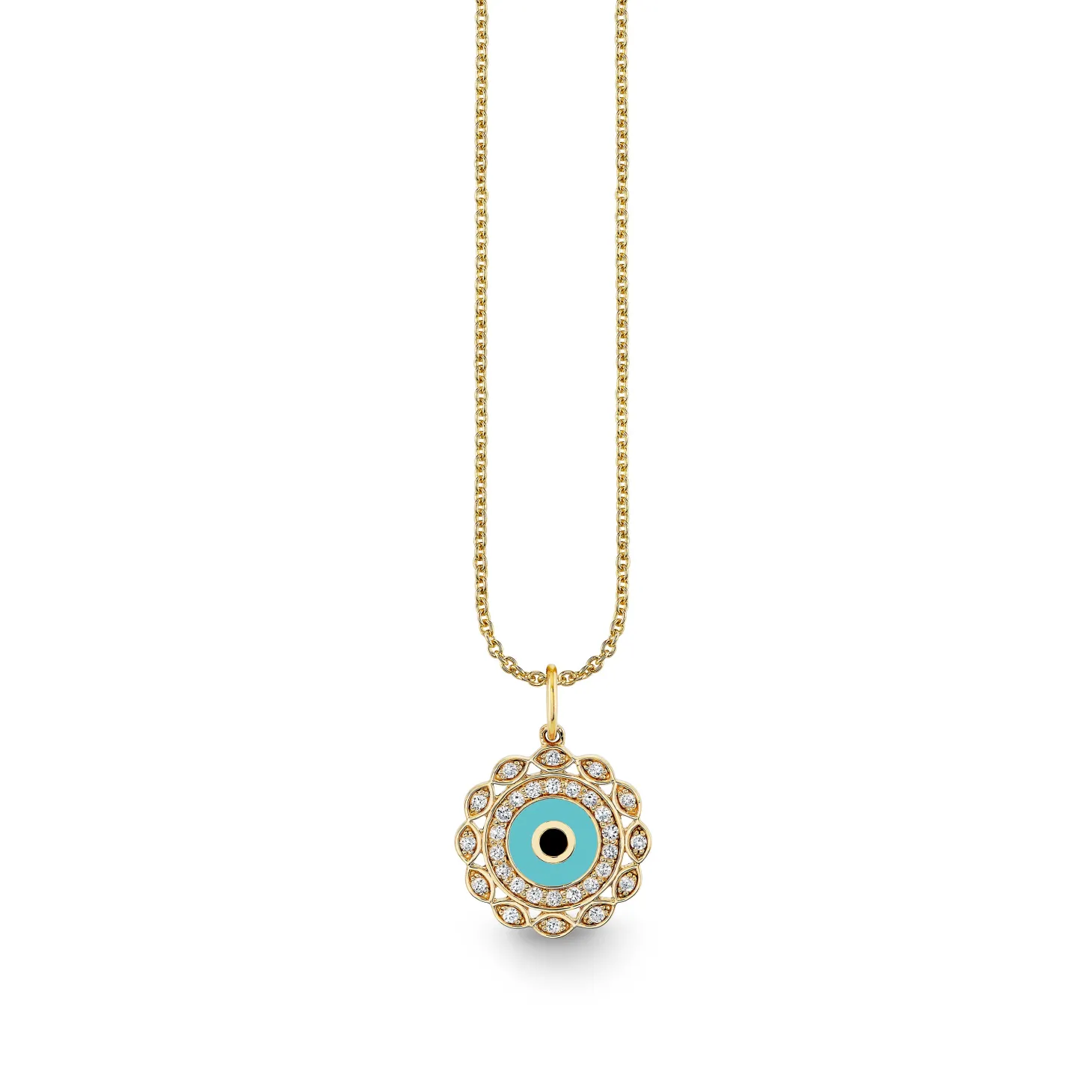 Gold & Diamond Small Marquise Eye Charm