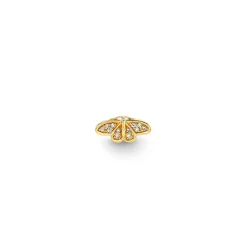 Gold & Diamond Small Moth Stud