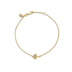 Gold & Diamond Small Mushroom Bracelet