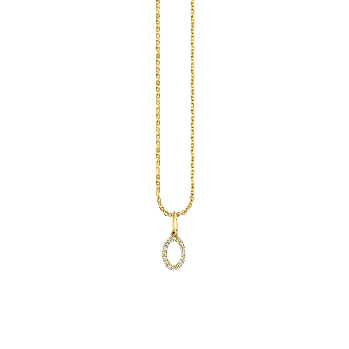 Gold & Diamond Small Number Charm