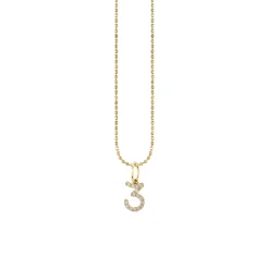 Gold & Diamond Small Number Charm