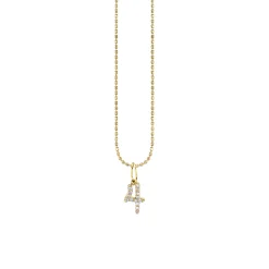 Gold & Diamond Small Number Charm