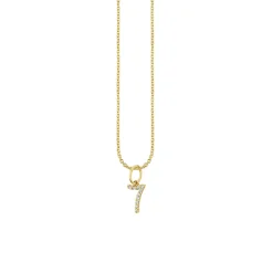 Gold & Diamond Small Number Charm