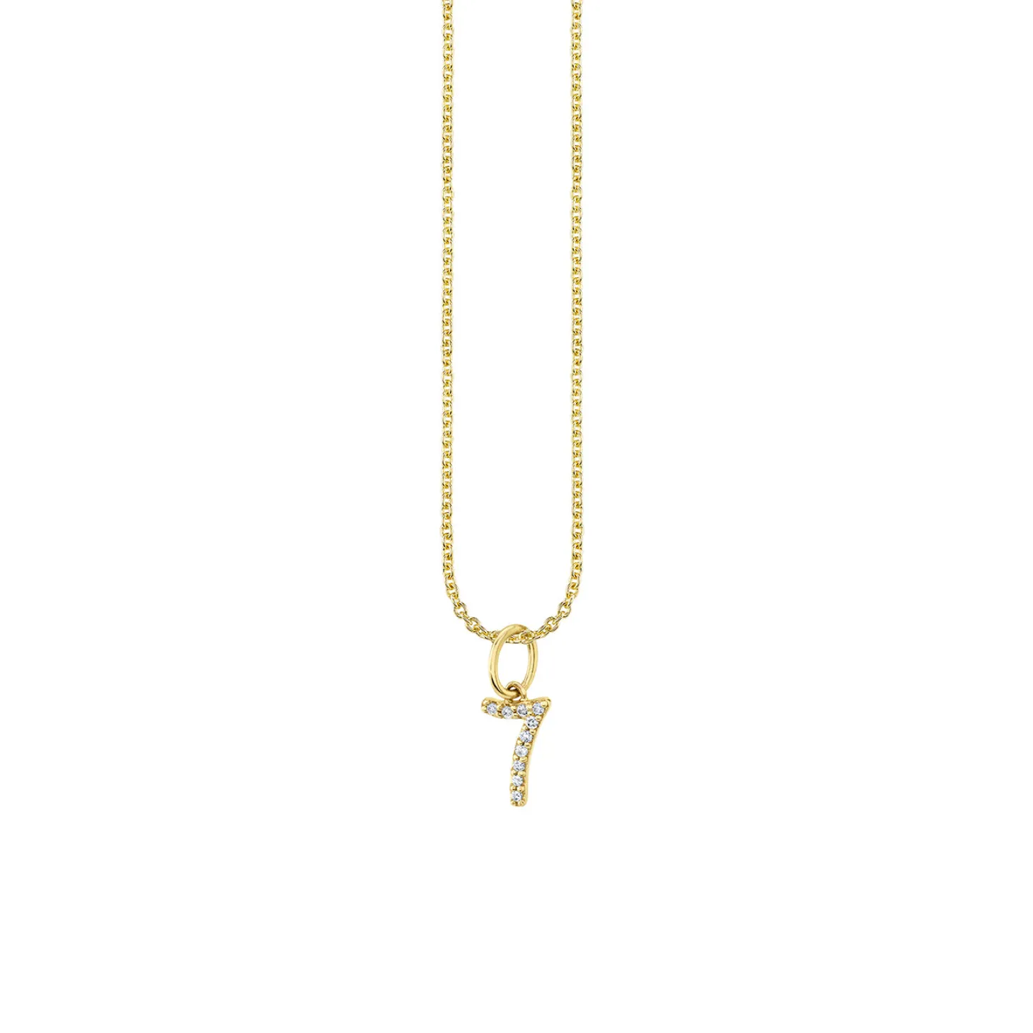 Gold & Diamond Small Number Charm