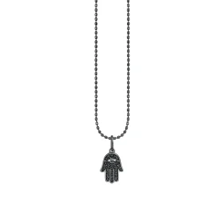 Gold & Diamond Small Pave Hamsa Charm