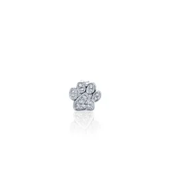 Gold & Diamond Small Paw Stud
