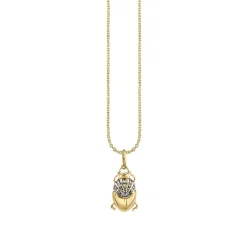 Gold & Diamond Small Scarab Charm