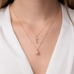 Gold & Diamond Small Seahorse Charm
