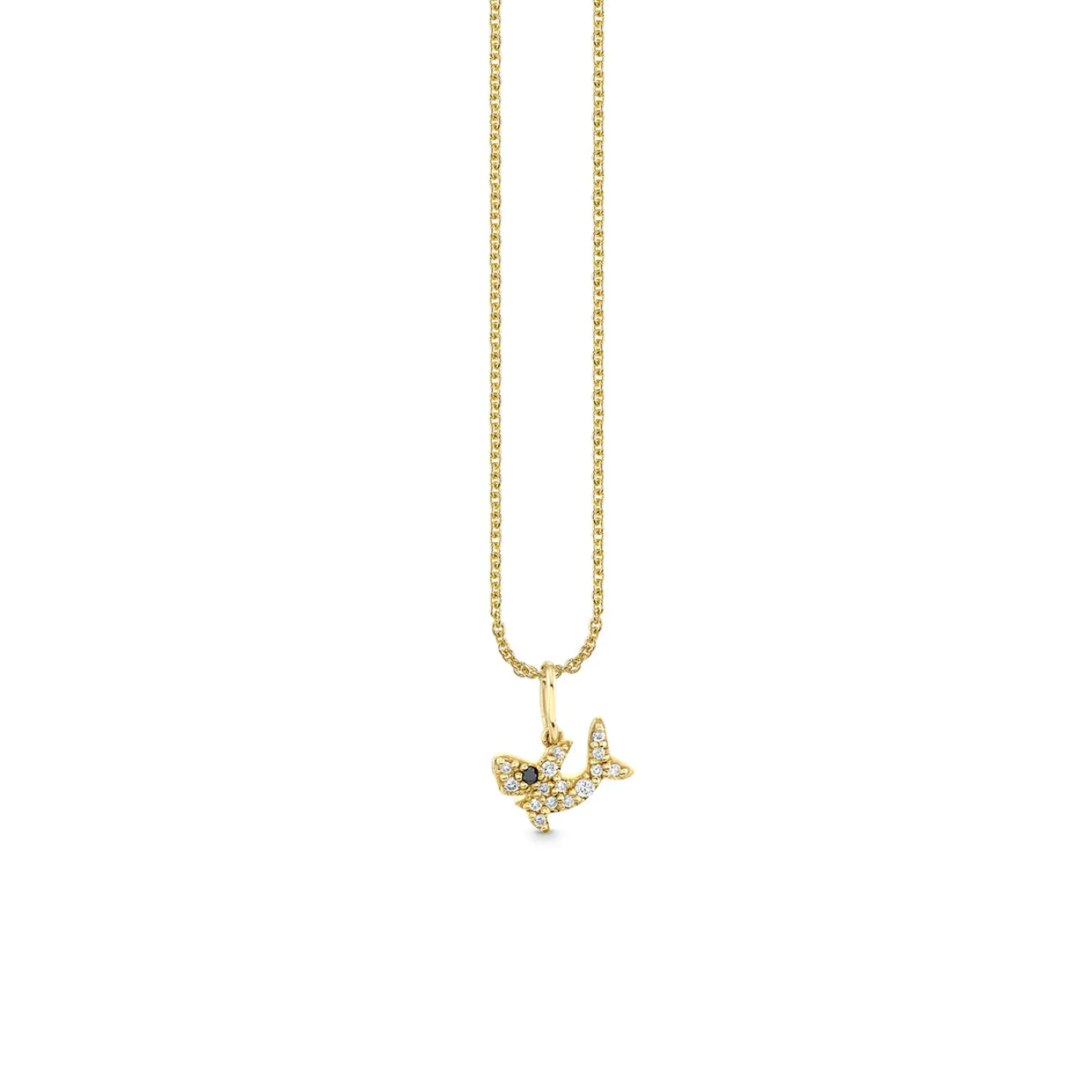 Gold & Diamond Small Shark Charm