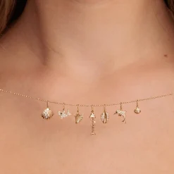 Gold & Diamond Small Shark Charm
