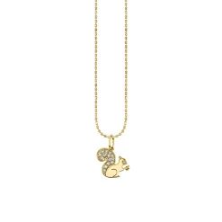 Gold & Diamond Small Squirrel Charm