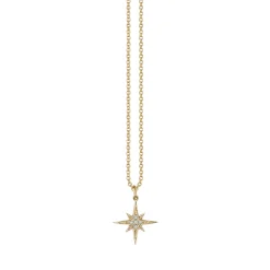 Gold & Diamond Small Starburst Charm
