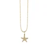 Gold & Diamond Small Starfish Charm