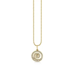 Gold & Diamond Spiral Charm
