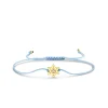 Gold & Diamond Star Of David Cord Bracelet