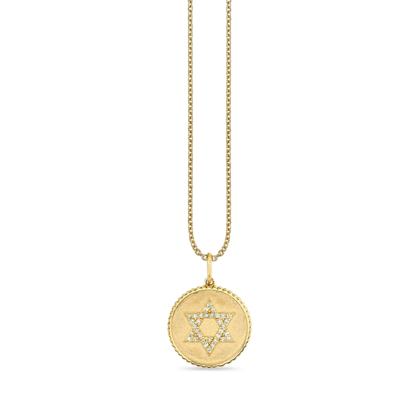 Gold & Diamond Star of David Coin