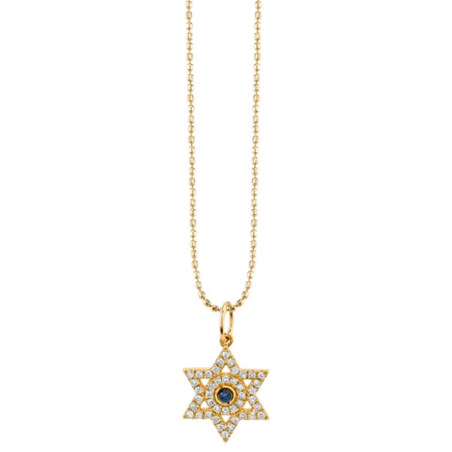 Gold & Diamond Star of David Charm