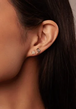 Gold & Diamond Star Stud