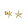 Gold & Diamond Starfish Stud