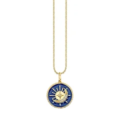 Gold & Diamond Sun & Moon Medallion