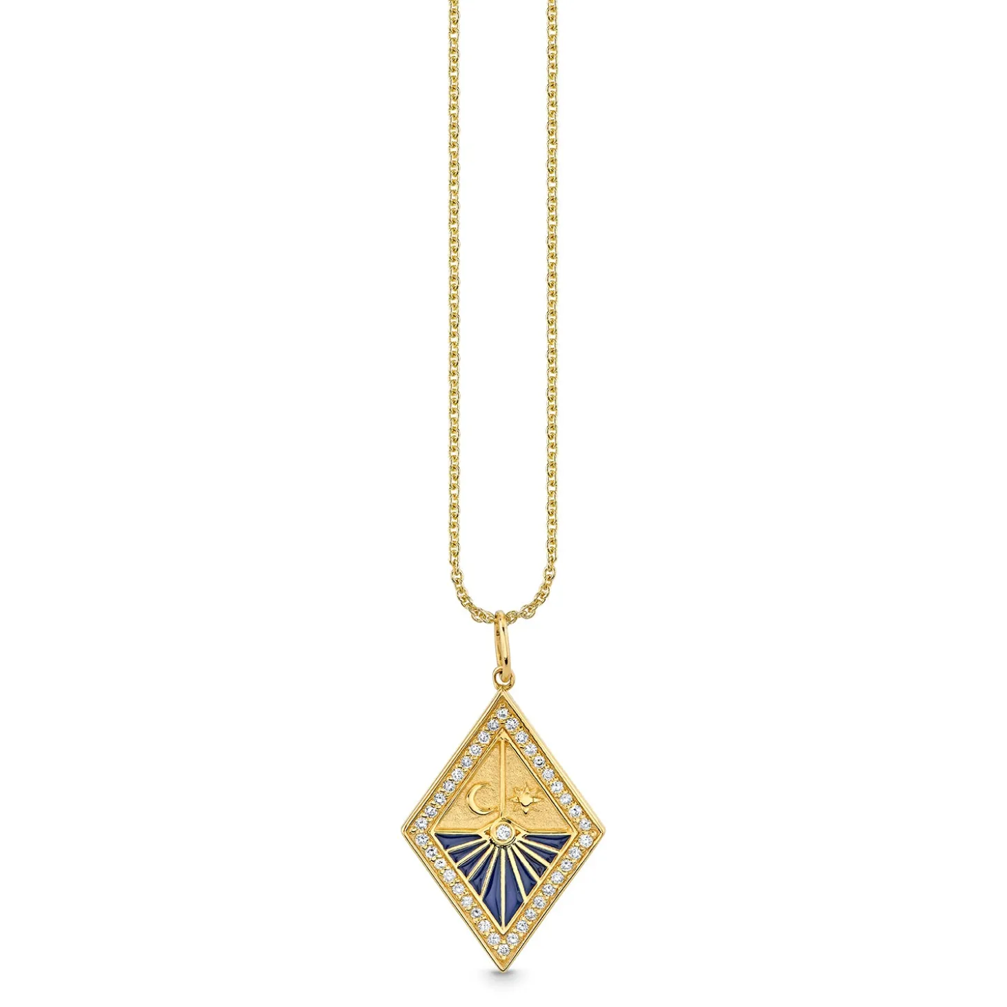 Gold & Diamond Sundial Medallion