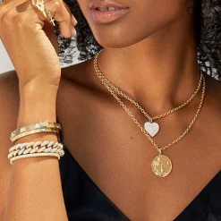 Gold & Diamond Sunset Coin Charm