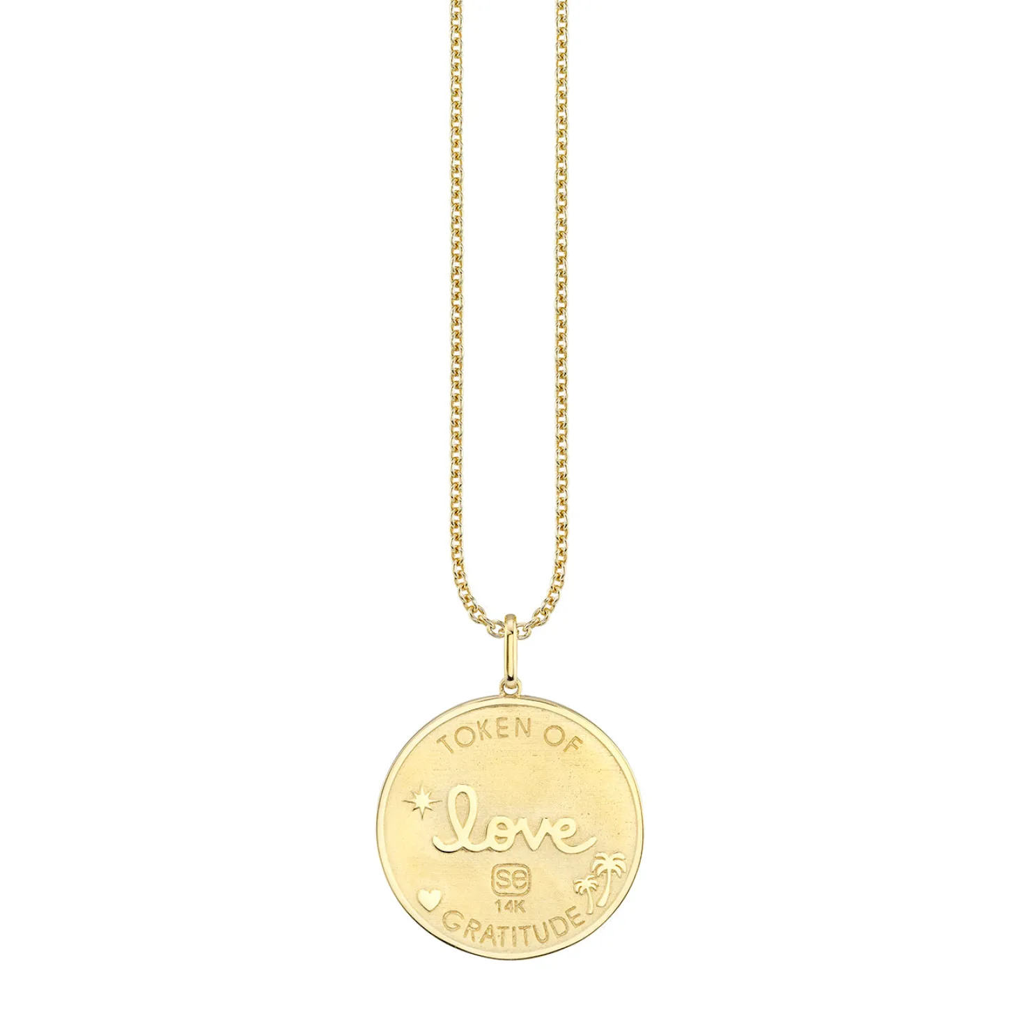 Gold & Diamond Sunset Coin Charm