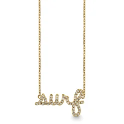 Gold & Diamond Surf Necklace