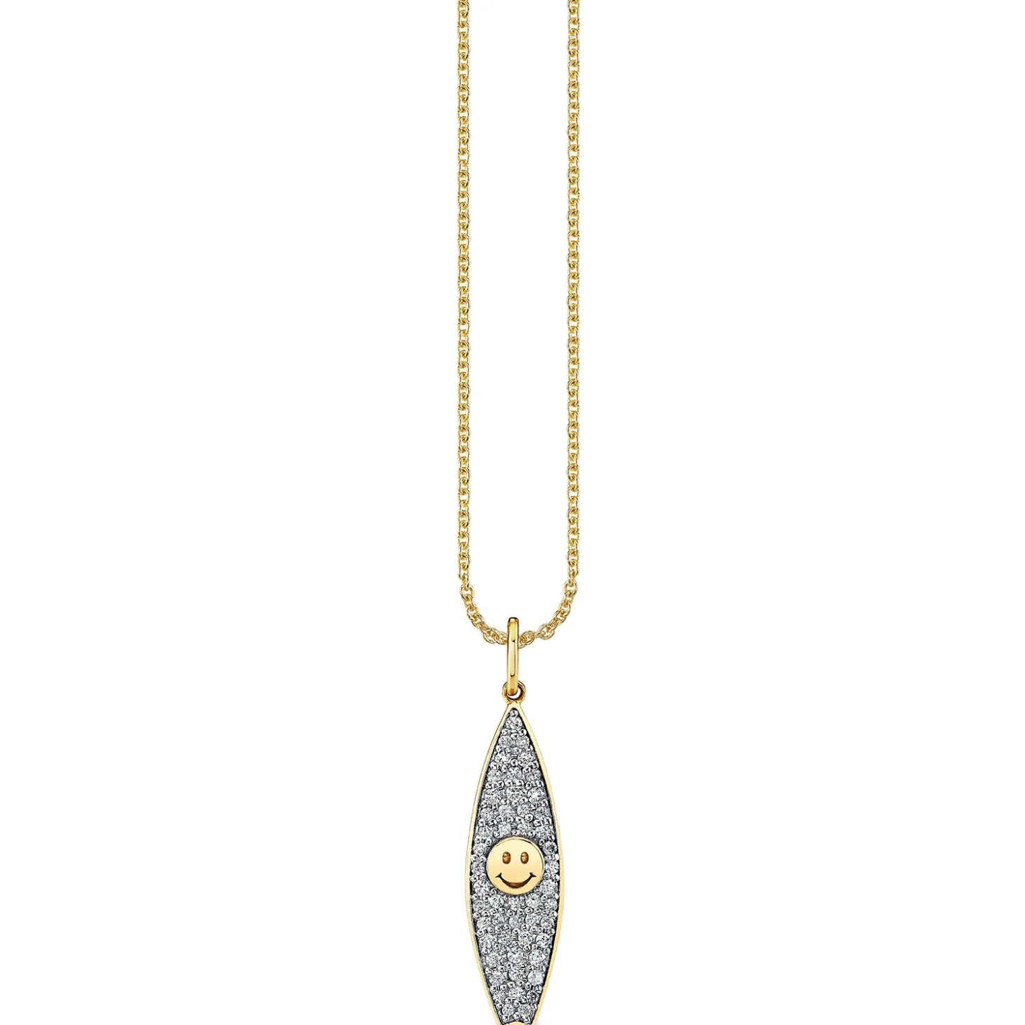 Gold & Diamond Surfboard Charm