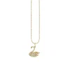 Gold & Diamond Swan Charm