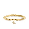 Gold & Diamond Tiny Butterfly On Gold Beads