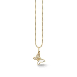 Gold & Diamond Tiny Butterfly Charm