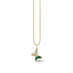 Gold & Diamond Tiny Butterfly Charm