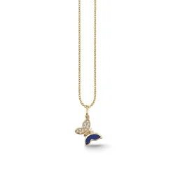 Gold & Diamond Tiny Butterfly Charm