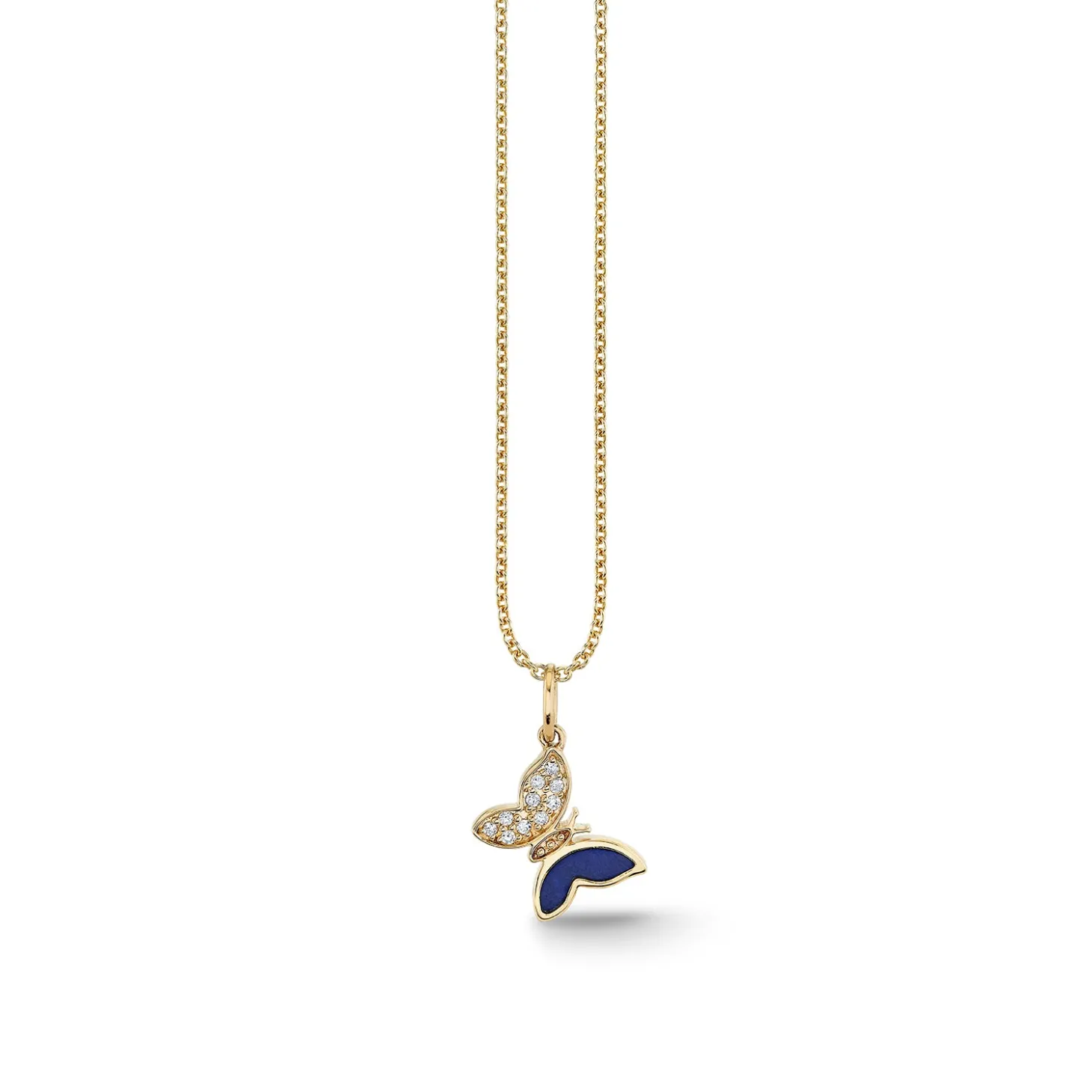 Gold & Diamond Tiny Butterfly Charm
