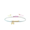 Gold & Diamond Tiny Cancer Zodiac Cord Bracelet