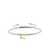 Gold & Diamond Tiny Capricorn Zodiac Cord Bracelet