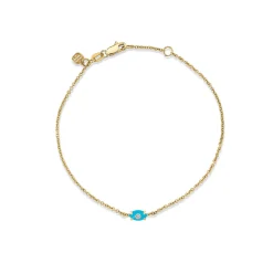 Gold & Diamond Tiny Carved Stone Bracelet
