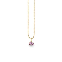 Gold & Diamond Tiny Carved Stone Eye Charm