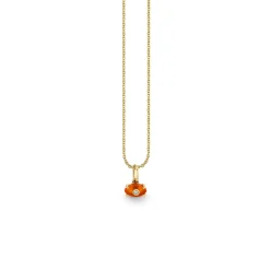 Gold & Diamond Tiny Carved Stone Eye Charm