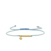 Gold & Diamond Tiny Clam Shell Cord Bracelet