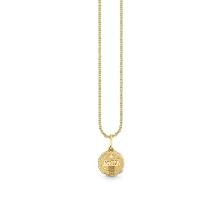 Gold & Diamond Tiny Cross Coin Charm